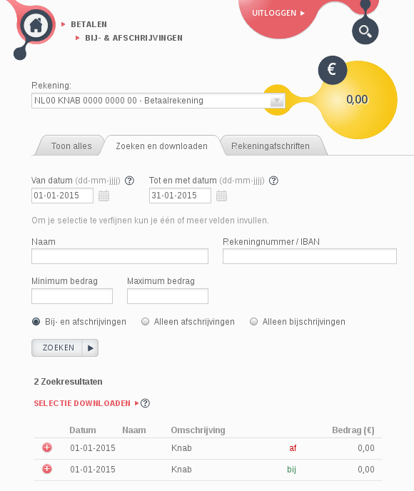 Hoe KNAB exporteren voor Acumulus