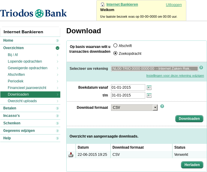 Hoe Triodos Bank exporteren voor Acumulus