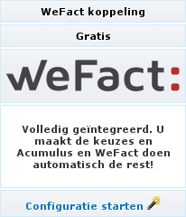 WeFact eenvoudig instellen in Acumulus